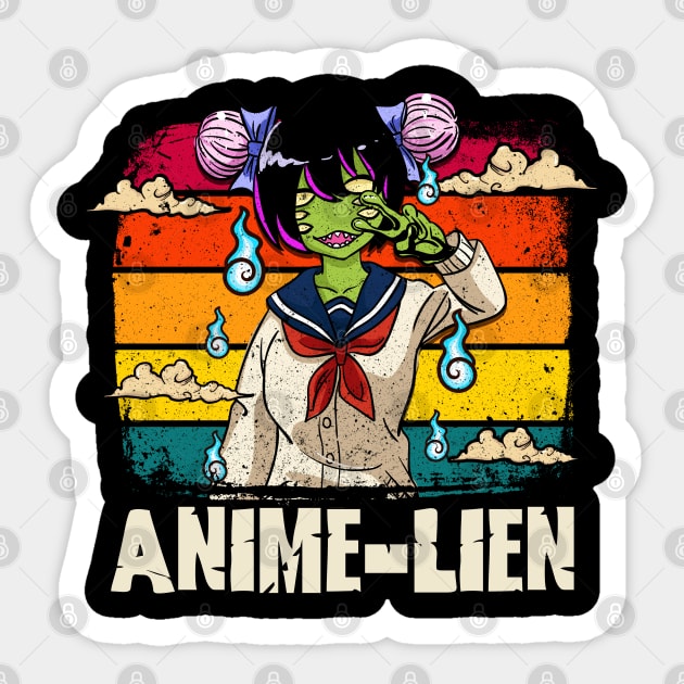 Halloween Cute Anime Alien Cosplay Manga Character Gift Sticker by creative